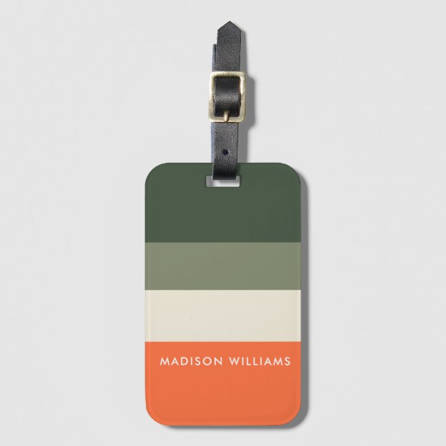 Etiqueta De Bagagem monograma,nome, (Frente Vertical)