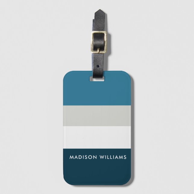 Etiqueta De Bagagem monograma,nome, (Frente Vertical)