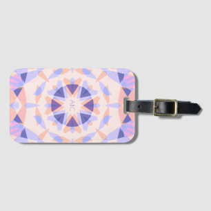 Etiqueta De Bagagem Monograma Pastel Purple Bonito Magic Star Girl