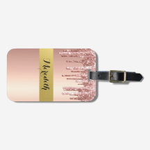 Etiqueta de bagagem monograma personalizada