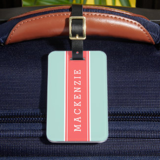 Etiqueta De Bagagem Monograma personalizado de distribuição de râguebi