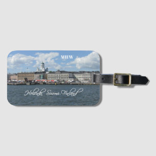 Etiqueta De Bagagem Monograma personalizado de Helsínquia Harbour