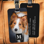 Etiqueta De Bagagem Monograma Personalizado de Pet Dog da Família Pers<br><div class="desc">Embarque nas suas viagens com um toque de personalidade e uma sugestão de zumbido com a nossa moderna Etiqueta de Bagagem de Foto, projetada especialmente para amantes de cães. Quer você esteja parando em uma viagem de negócios ou saindo em uma aventura de férias, esta bagagem garante que seus pertences...</div>