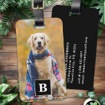 Etiqueta De Bagagem Monograma Personalizado de Pet Dog de Pet Lover<br><div class="desc">Embarque nas suas viagens com um toque de personalidade e uma sugestão de zumbido com a nossa moderna Etiqueta de Bagagem de Foto, projetada especialmente para amantes de cães. Quer você esteja parando em uma viagem de negócios ou saindo em uma aventura de férias, esta bagagem garante que seus pertences...</div>