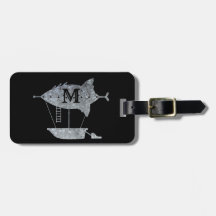 Monograma personalizado do navio Steampunk Silver 