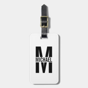 Etiqueta De Bagagem Monograma Personalizado e Marca de Bagagem