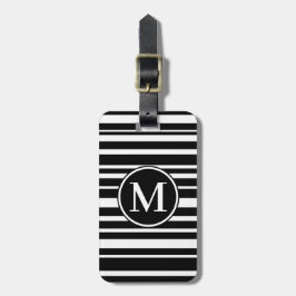 Etiqueta De Bagagem Monograma RF Black Uneven Strike