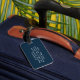 Etiqueta De Bagagem Monograma russo bagagem marinho etiqueta azul (Back Insitu 3)
