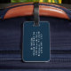 Etiqueta De Bagagem Monograma russo bagagem marinho etiqueta azul (Back Insitu 4)