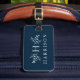 Etiqueta De Bagagem Monograma russo bagagem marinho etiqueta azul (Front Insitu 2)