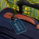 Etiqueta De Bagagem Monograma russo bagagem marinho etiqueta azul (Front Insitu 1)