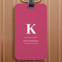 Monograma tipográfico moderno, cor-de-rosa-mínimo