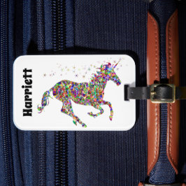 Etiqueta de Bagagem Monograma Unicorn