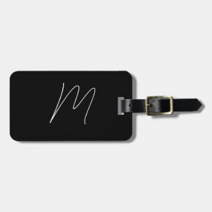 Etiqueta De Bagagem Monogramas Nome Personalizado Script White Gift Pr