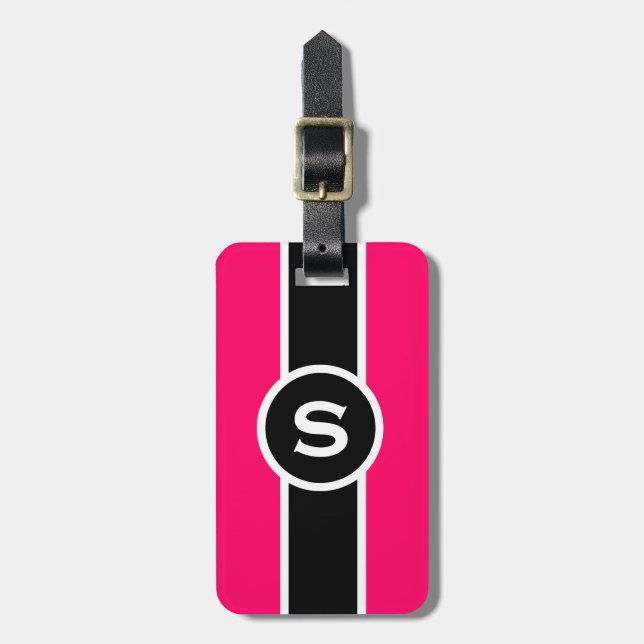 Etiqueta De Bagagem Monogrammed (Frente Vertical)