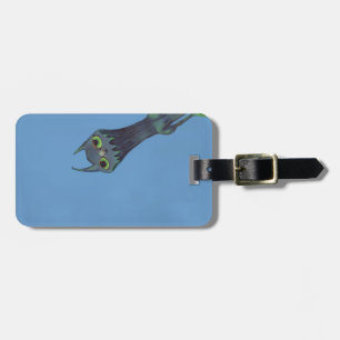 Etiqueta De Bagagem Monstro azul customizável