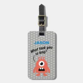 Etiqueta De Bagagem Monstro Pequeno (Personalizável)