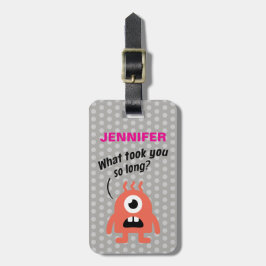 Etiqueta De Bagagem Monstro Pequeno (Personalizável)