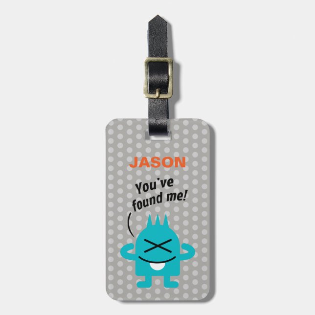 Etiqueta De Bagagem Monstro Pequeno (Personalizável) (Frente Vertical)