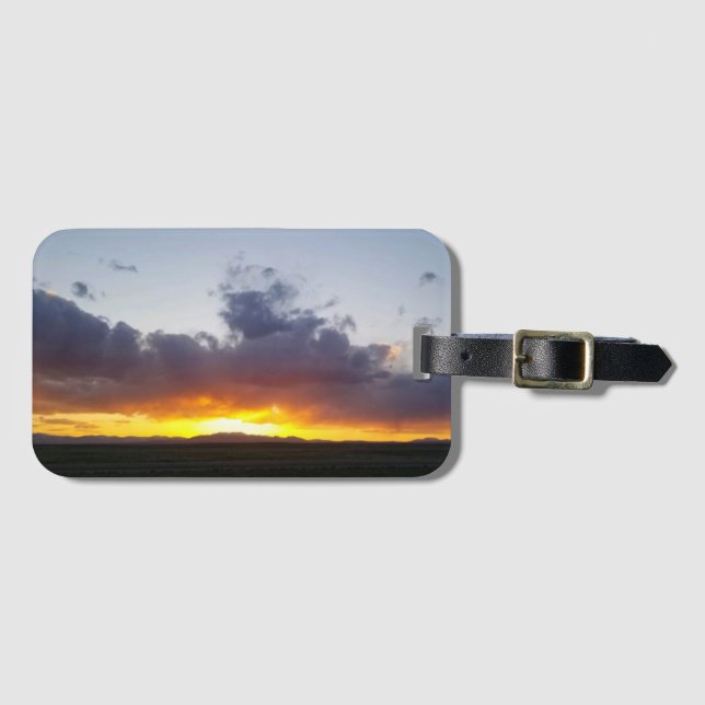 Etiqueta De Bagagem Montana Sunset (Frente Horizontal)