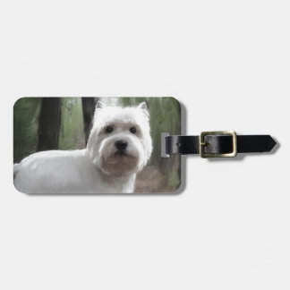 Etiqueta De Bagagem Montanhas Terrier branco ocidentais