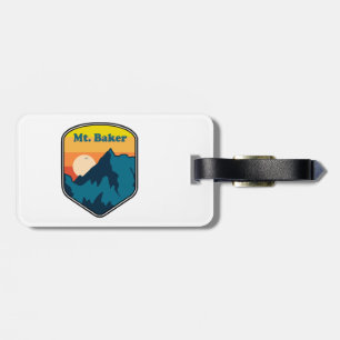 Etiqueta De Bagagem Monte Baker Washington Sunrise