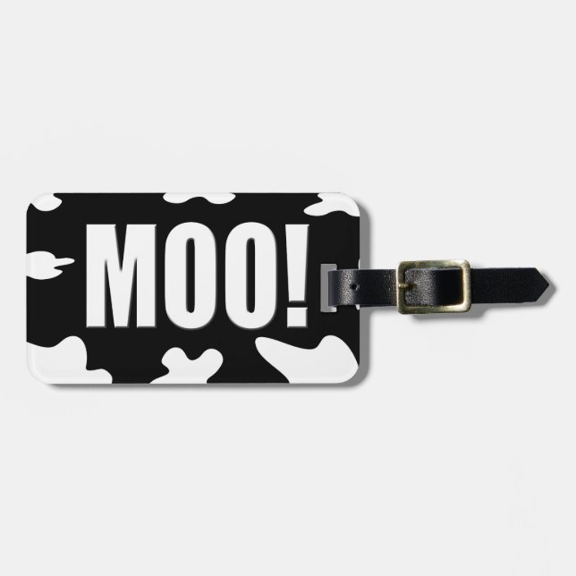 Etiqueta De Bagagem Moo! (Frente Horizontal)