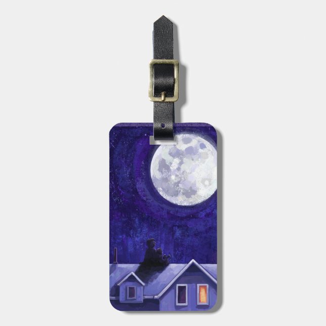 Etiqueta De Bagagem Moon Watch (Frente Vertical)