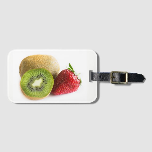 Etiqueta De Bagagem Morango e kiwi (Frente Horizontal)