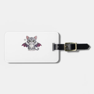 Etiqueta De Bagagem morcego bordado de gato T-Shirt clássico