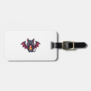 Etiqueta De Bagagem Morcego Vampiro com Doce � Camiseta de Halloween F