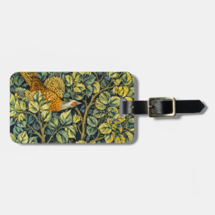 Etiqueta De Bagagem Morris Vintage Pheasant squirrel & Flor Patterno