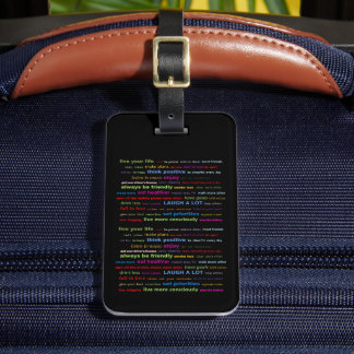 Etiqueta De Bagagem  Motivational Quotes Luggage Tag