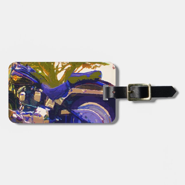 Etiqueta De Bagagem Motocicleta Harley-FatBoy-1998 (Frente Horizontal)