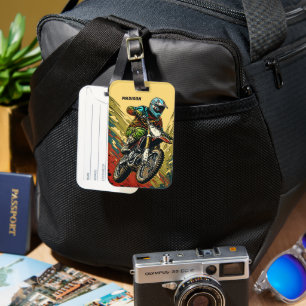 Etiqueta De Bagagem Motocross de nome personalizado