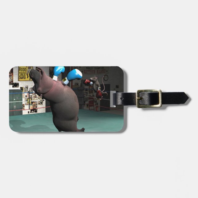 Etiqueta De Bagagem Mouse Beats Hippo KO (Frente Horizontal)