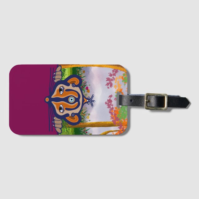 Etiqueta De Bagagem Mouse critter in the forrest (Frente Horizontal)