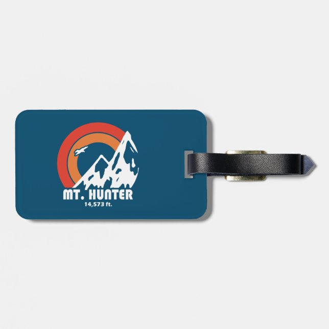 Etiqueta De Bagagem Mt. Hunter Alaska Sun Eagle (Traseira Horizontal)
