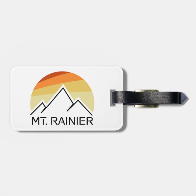 Etiqueta De Bagagem Mt. Rainier Washington Retro (Traseira Horizontal)