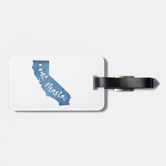 Etiqueta De Bagagem Mt. Shasta California Wood Grain (Traseira Horizontal)