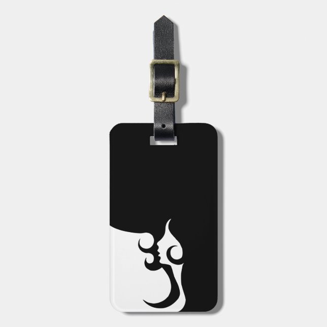 Etiqueta De Bagagem Mulher do Retro Mod (Frente Vertical)