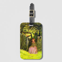 Etiqueta De Bagagem Mulher esperando (por John Everett Millais)