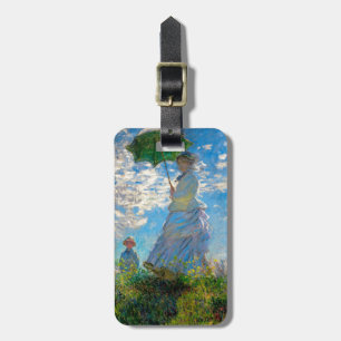 Etiqueta De Bagagem Mulher Guarda-Sol Impressionismo Monet