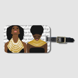 Etiqueta De Bagagem Mulheres Negras Abstrato de Arte Afrocentricas