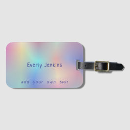 Etiqueta De Bagagem multicor do gradiente do arco-íris bonito