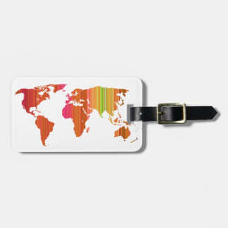 Etiqueta De Bagagem Mundo de Stripey