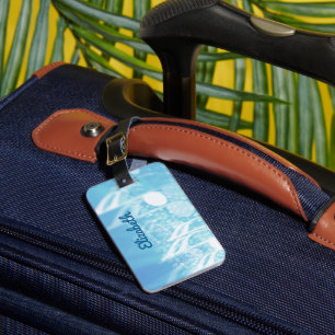 Etiqueta De Bagagem Música Azul Personalizada