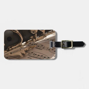 Etiqueta De Bagagem Música Clarinets Notas Musicais Destino Dance Fun