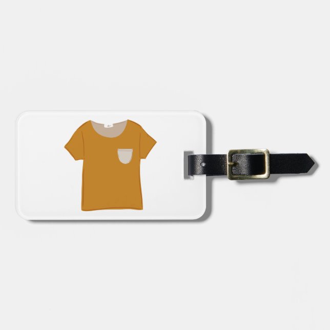 Etiqueta De Bagagem Mustard Yellow Minimalist Top (Frente Horizontal)