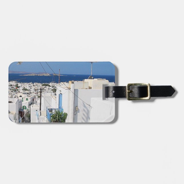 Etiqueta De Bagagem Mykonos (Frente Horizontal)